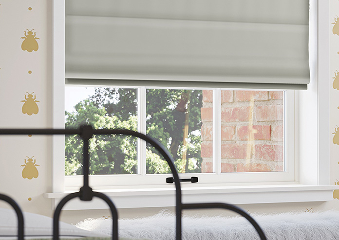 Menton, Mouse Grey - Motorised Roman Blind - Image 5
